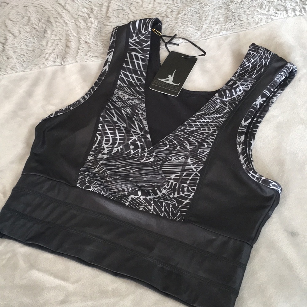 NWT Reflex Sassy Crop Sports Bra